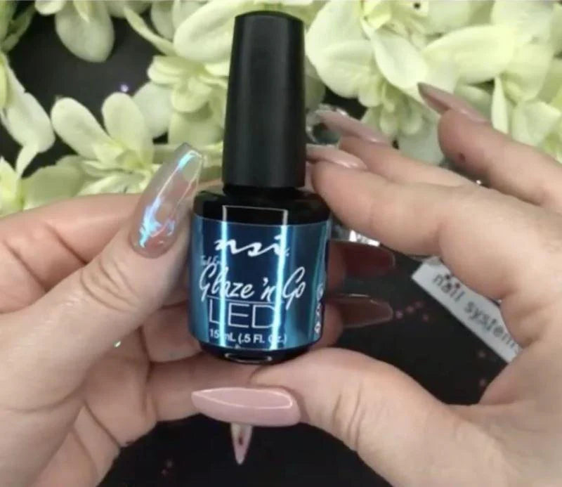 NSI Glaze N Go UV Gel Sealant 1/2 oz, a tack-free top coat for gel nails by Universal Nail Supplies