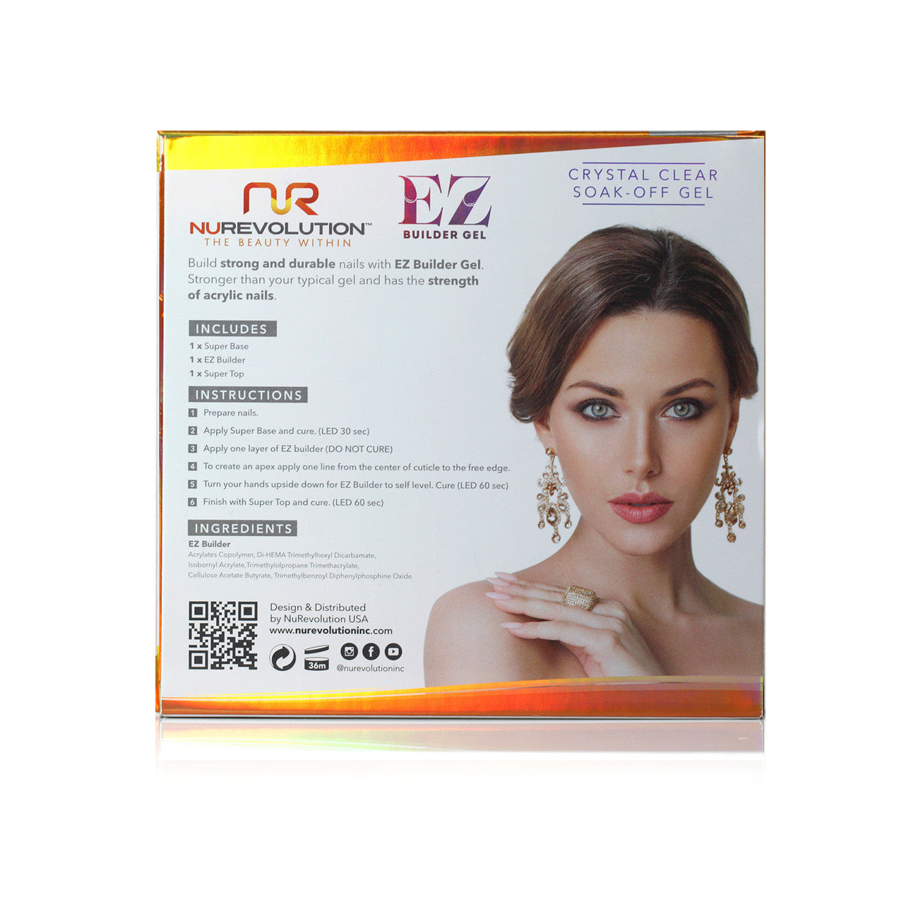 NuRevolution EZ Builder Gel Kit Duo Super Base, Top + Builder .5oz - Universal Nail Supplies