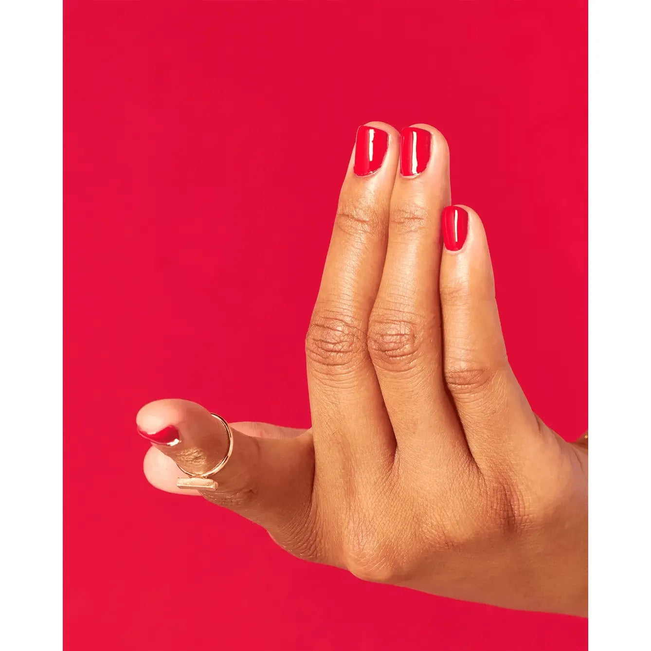 OPI Nail Polish in The Thrill Of Brazil A16, featuring vibrant, glossy red nail polish in a sleek bottle.