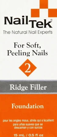 Nail Tek Ridge Filler 2 Foundation - For Soft, Peeling Nails 0.5oz - Universal Nail Supplies