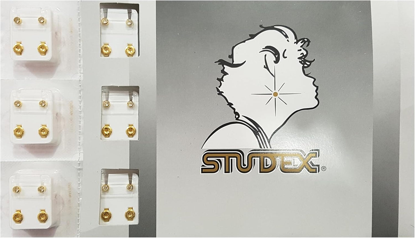 Studex Surgical Steel Ear Piercing Studs, 3mm, 12 Pair - Universal Nail Supplies