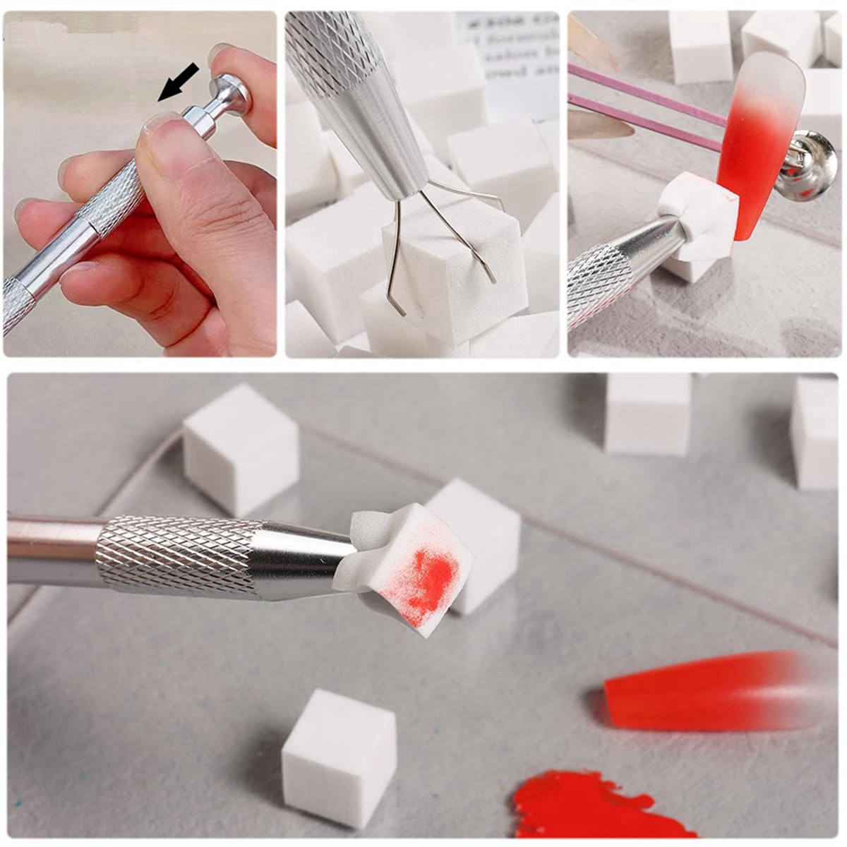 UNS 100Pcs Nail Art Soft Sponge Stamp Tools - Universal Nail Supplies