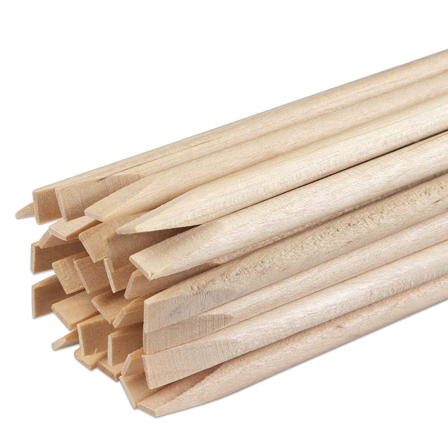 UNS 50pcs nail art cuticle wood sticks and pusher tools, natural wooden manicure tools for cuticle care and nail grooming.