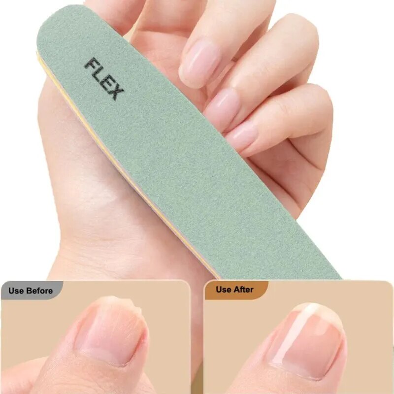 UNS professional 6-piece nail files and buffers set with various grit surfaces for nail shaping and polishing.
