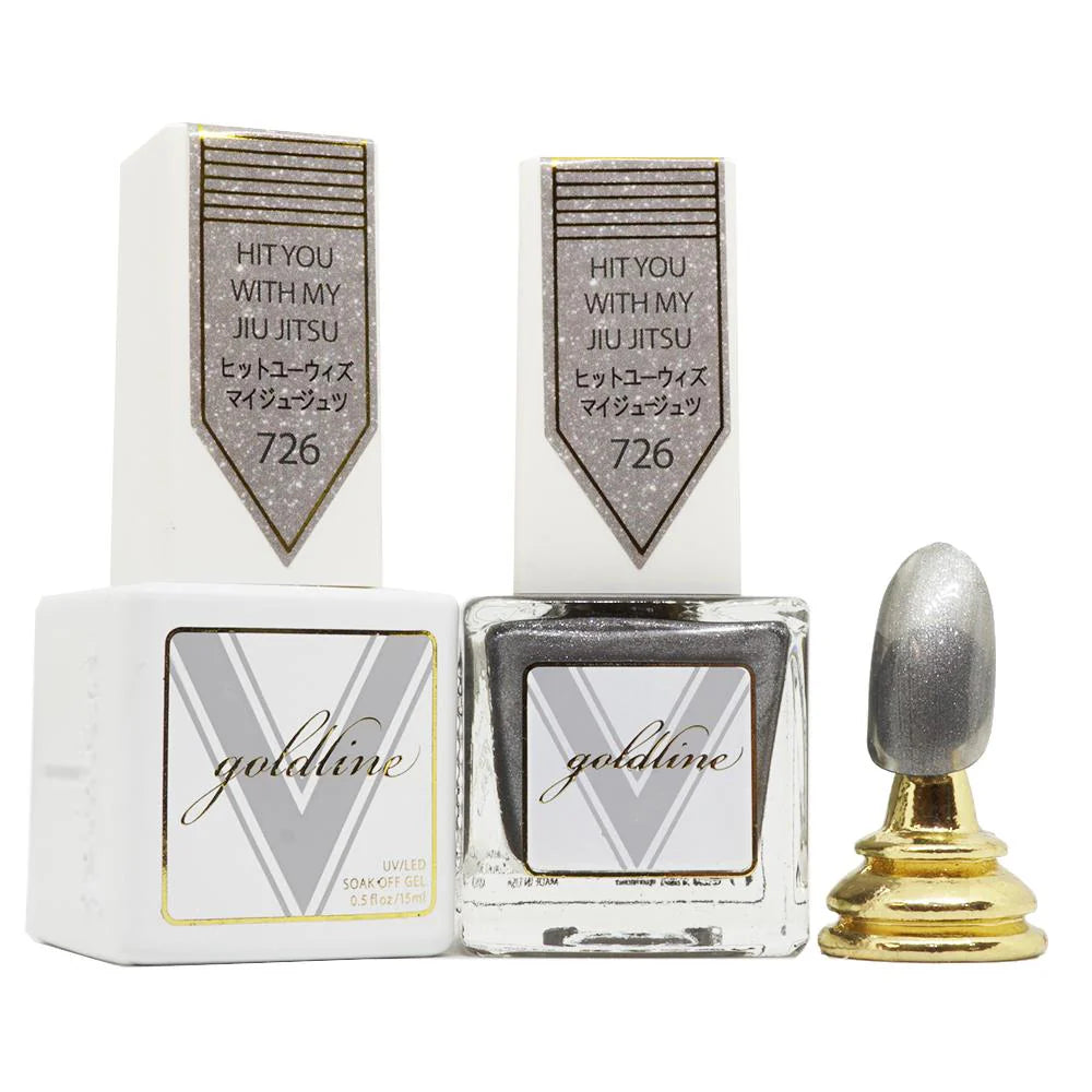 Vetro Goldline Gel + Matching Lacquer - Hit You With My Jiu Jitsa #726 - Universal Nail Supplies