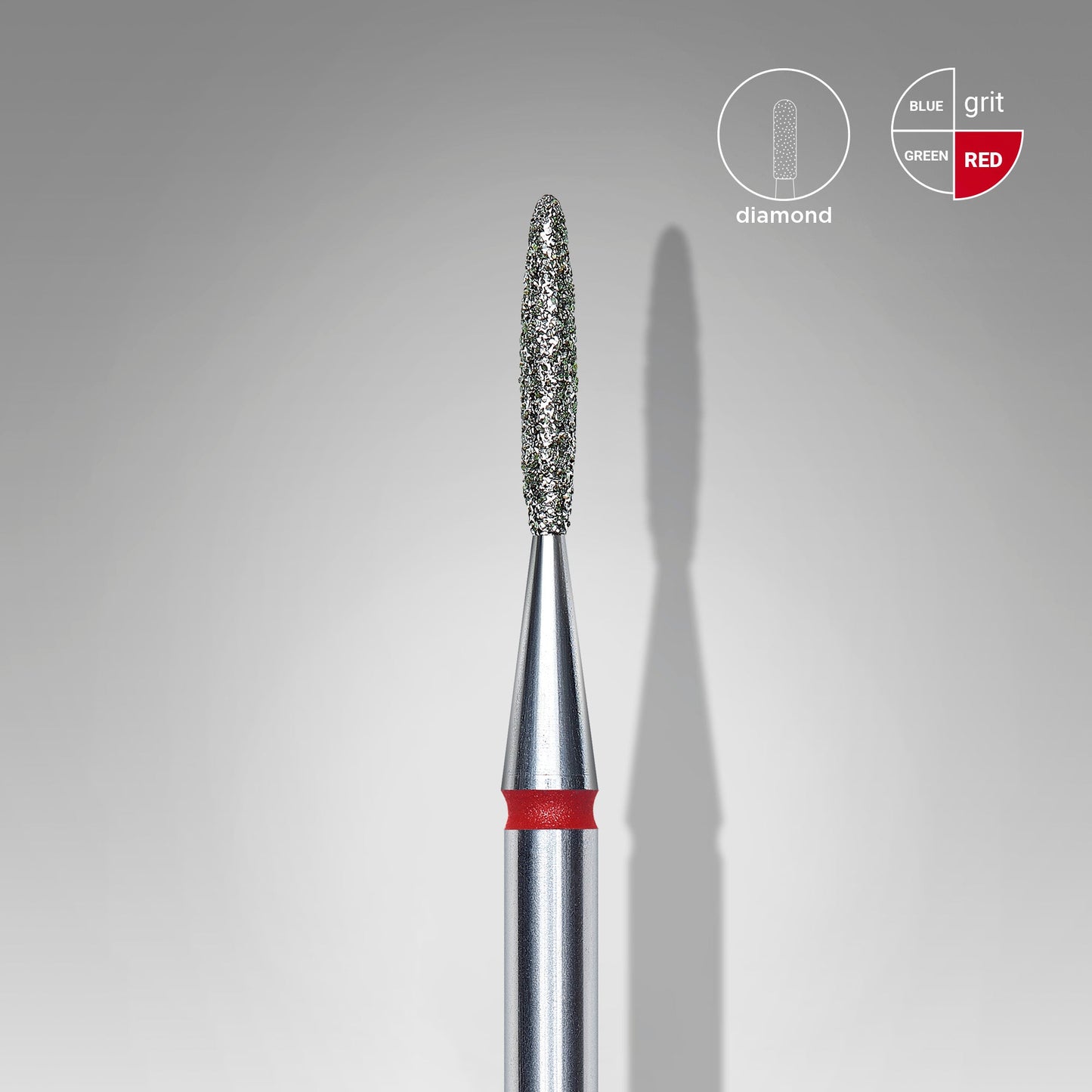 Staleks Diamond Nail Drill Bit Flame Red 1.4 mm / 8 mm