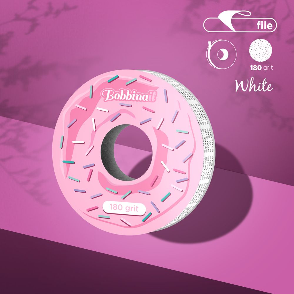 Disposable white abrasive tape EXPERT 180 grit for the plastic case