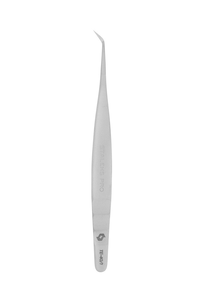 Professional eyelash tweezers EXPERT 40 TYPE 1 (L-shaped,50') image 3