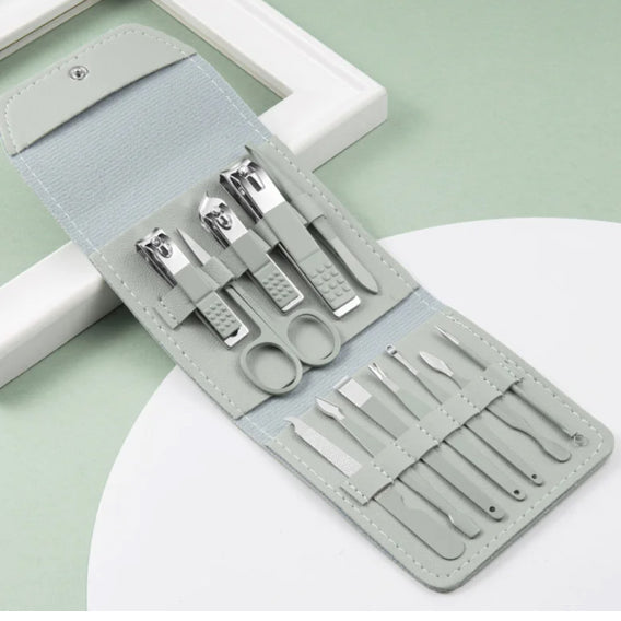 UNS 12Pcs Manicure Set Nail Scissors Cuticle Nipper Trimmer Tweezers - Universal Nail Supplies