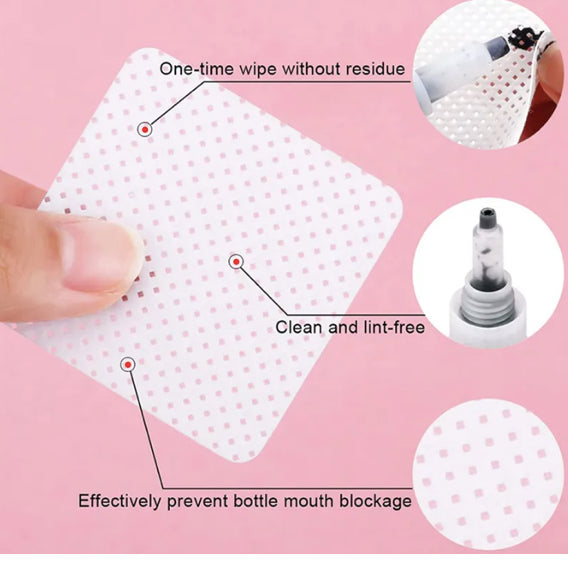 Lint-free Nail Polish Remover Napkin Cotton Wipes 540Pcs (Pink) - Universal Nail Supplies