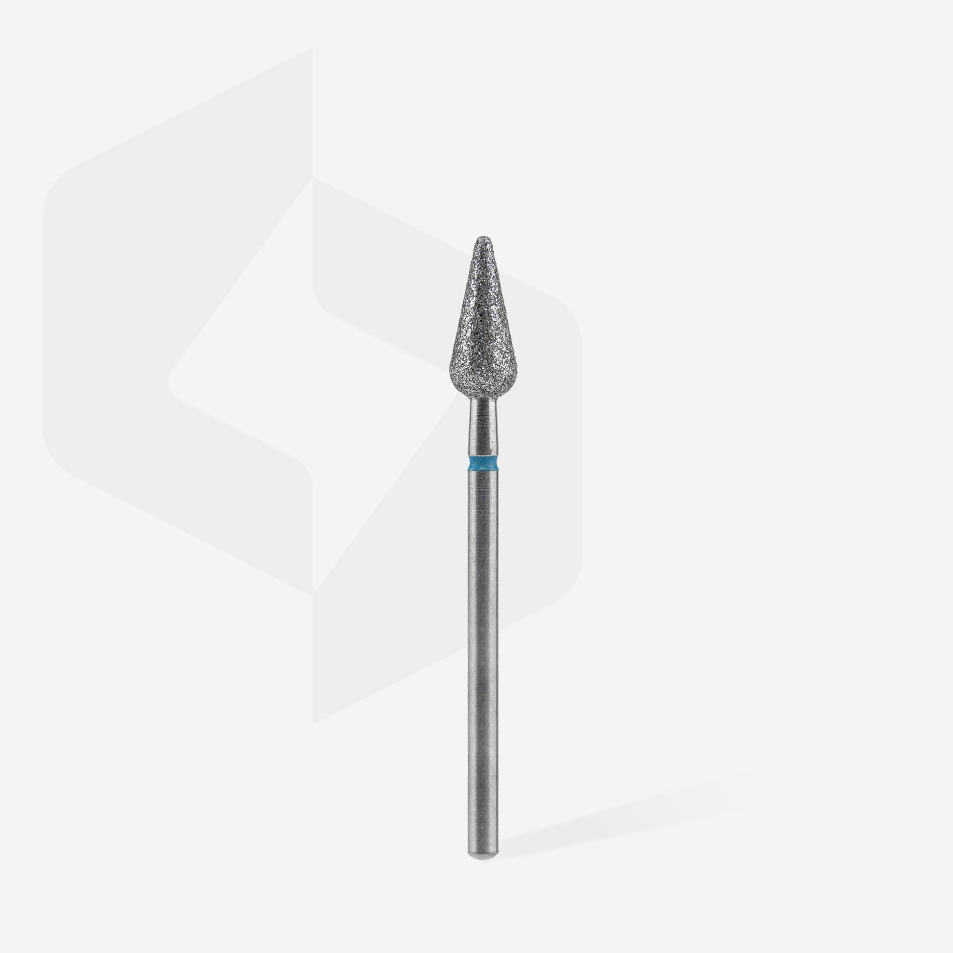 Diamond nail drill bit pointed pear blue EXPERT head diameter 5 mm / working part 12 mm image 1