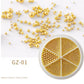 UNS 6 Grids Nail Art Tiny Steel Caviar Beads 0.8-1.5mm Mixed Size 3D Design - Universal Nail Supplies
