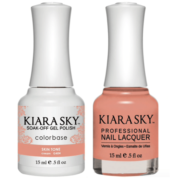 Kiara Sky Gel + Matching Lacquer - Skin Tone #404 - Universal Nail Supplies