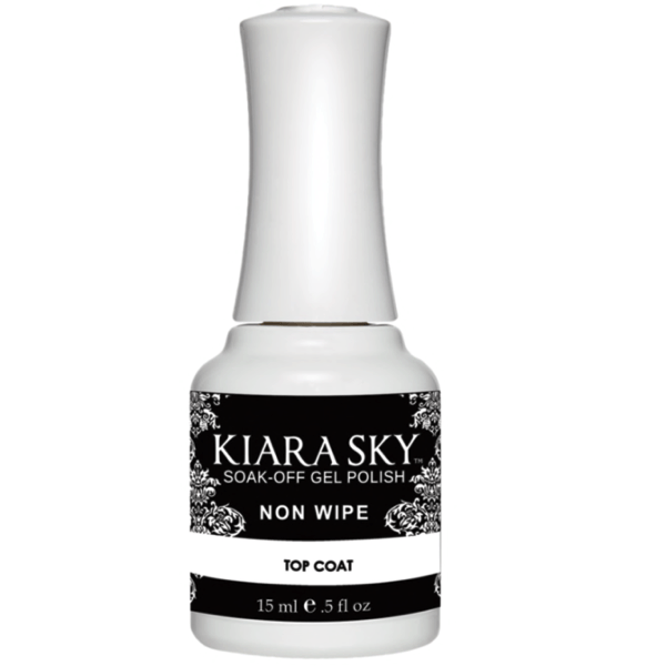 Kiara Sky Gel Polish - Non Wipe Top Coat 0.5 oz 15 mL - Universal Nail Supplies