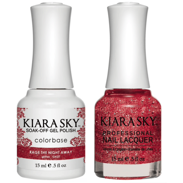 Kiara Sky Gel + Matching Lacquer - Rage the Night Away #427 - Universal Nail Supplies
