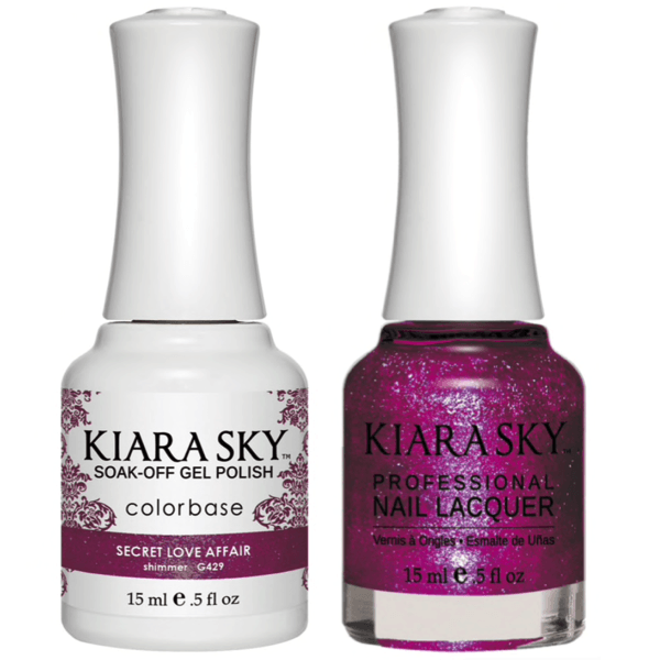 Kiara Sky Gel + Matching Lacquer - Secret Love Affair #429 - Universal Nail Supplies