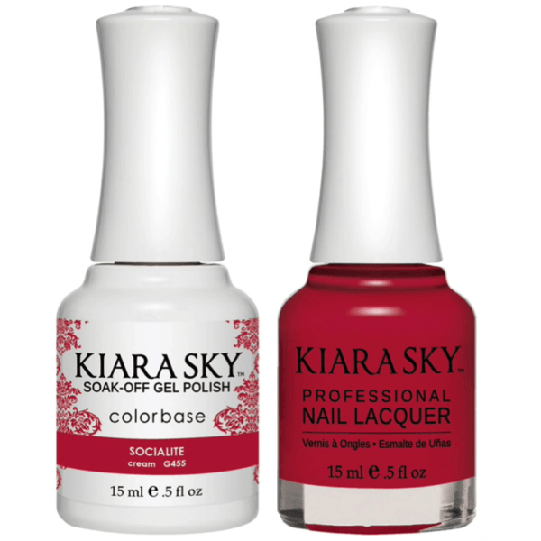 Kiara Sky Gel + Matching Lacquer - Socialite #455 - Universal Nail Supplies