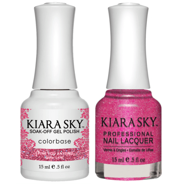 Kiara Sky Gel + Matching Lacquer - I Pink You Anytime #478 - Universal Nail Supplies