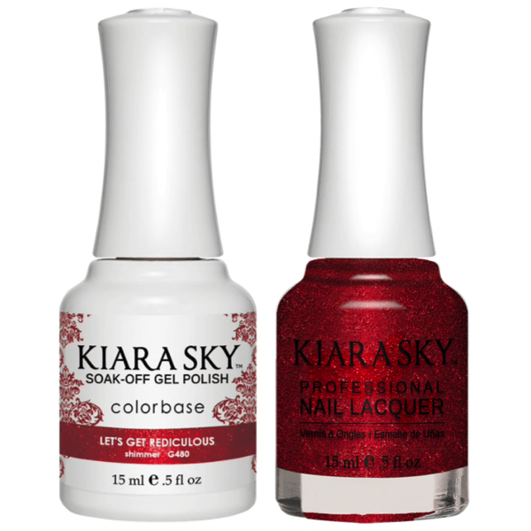 Kiara Sky Gel + Matching Lacquer - Let's Get Rediculous #480 - Universal Nail Supplies