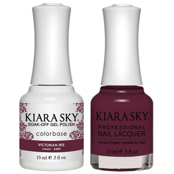Kiara Sky Gel + Matching Lacquer - Victorian Iris #483 - Universal Nail Supplies