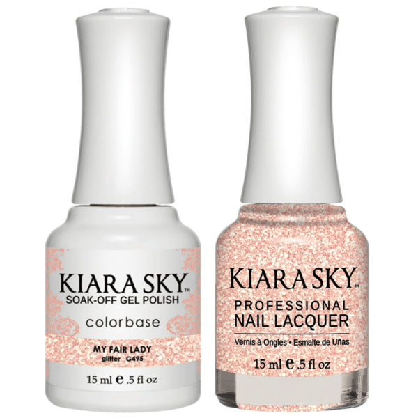 Kiara Sky Gel + Matching Lacquer - My Fair Lady #495 - Universal Nail Supplies