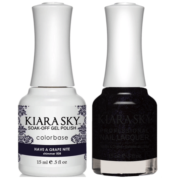 Kiara Sky Gel + Matching Lacquer - Have A Grape Nite #508 - Universal Nail Supplies