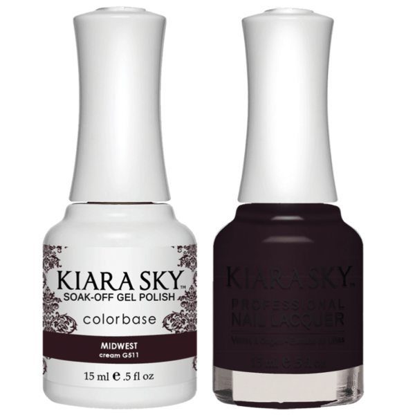 Kiara Sky Gel + Matching Lacquer - Midwest #511 - Universal Nail Supplies