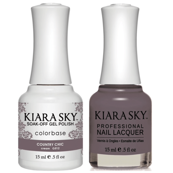 Kiara Sky Gel + Matching Lacquer - Country Chic #512 - Universal Nail Supplies