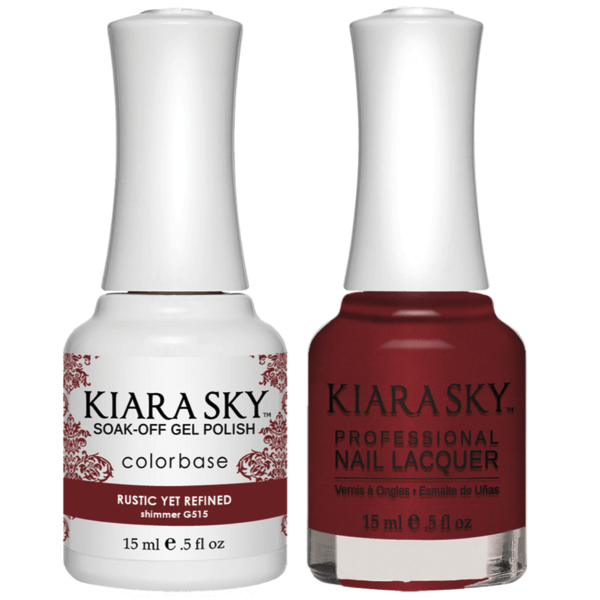 Kiara Sky Gel + Matching Lacquer - Rustic Yet Refined #515 - Universal Nail Supplies