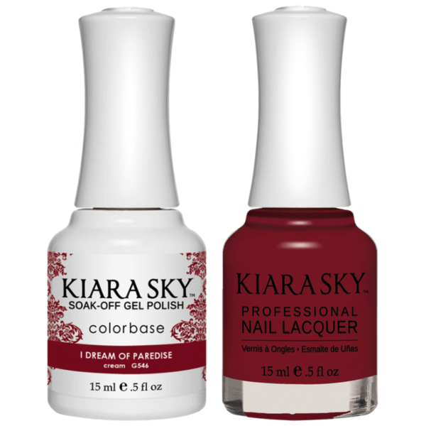 Kiara Sky Gel + Matching Lacquer - I Dream Of Paredise #546 - Universal Nail Supplies