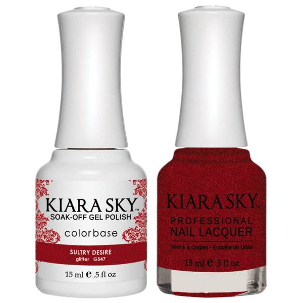 Kiara Sky Gel + Matching Lacquer - Sultry Desire #547 - Universal Nail Supplies