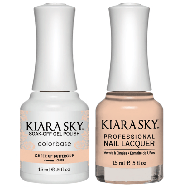 Kiara Sky Gel + Matching Lacquer - Cheer Up Buttercup #559 - Universal Nail Supplies