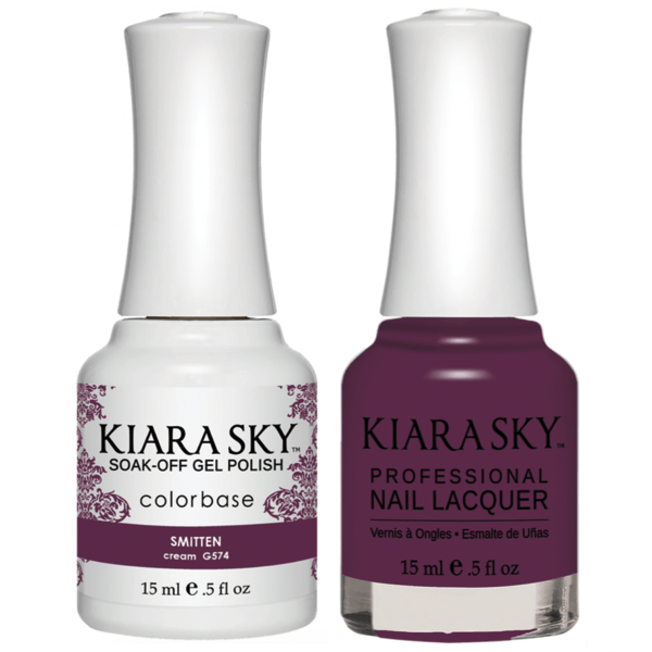 Kiara Sky Gel + Matching Lacquer - Smitten #574 - Universal Nail Supplies