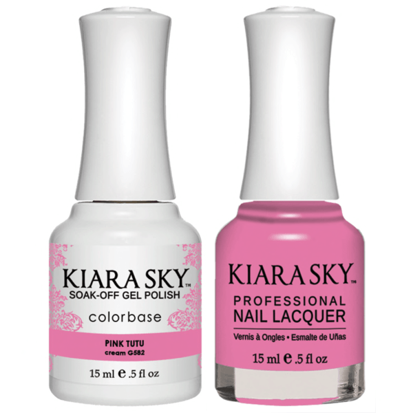 Kiara Sky Gel + Matching Lacquer - Pink Tutu #582 - Universal Nail Supplies