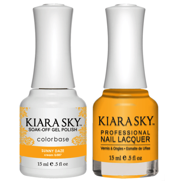 Kiara Sky Gel + Matching Lacquer - Sunny Daze #587 - Universal Nail Supplies