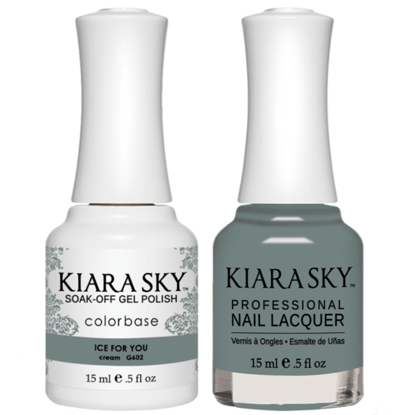 Kiara Sky Gel + Matching Lacquer - Ice For You #602 - Universal Nail Supplies