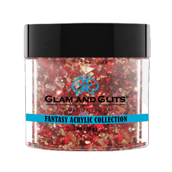 Glam and Glits Fantasy Acrylic Collection - Red Mist #FA510 - Universal Nail Supplies