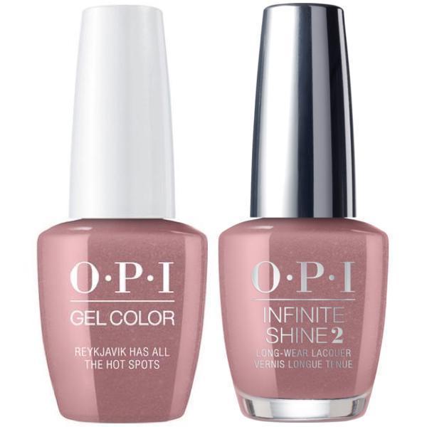 OPI GelColor Reykjavik Has All the Hot Spots #I63 + Infinite Shine #I63 - Universal Nail Supplies