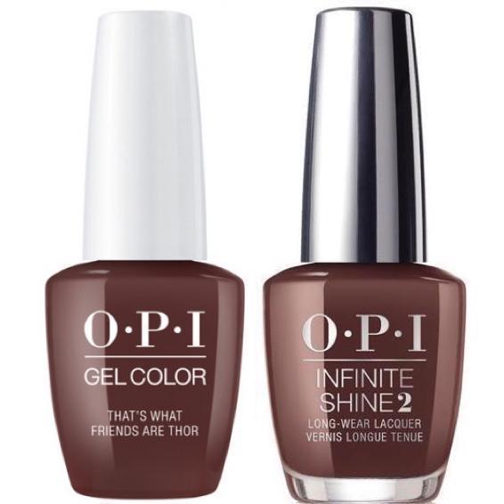 OPI GelColor That's What Friends Are Thor #I54 + Infinite Shine #I54 - Universal Nail Supplies