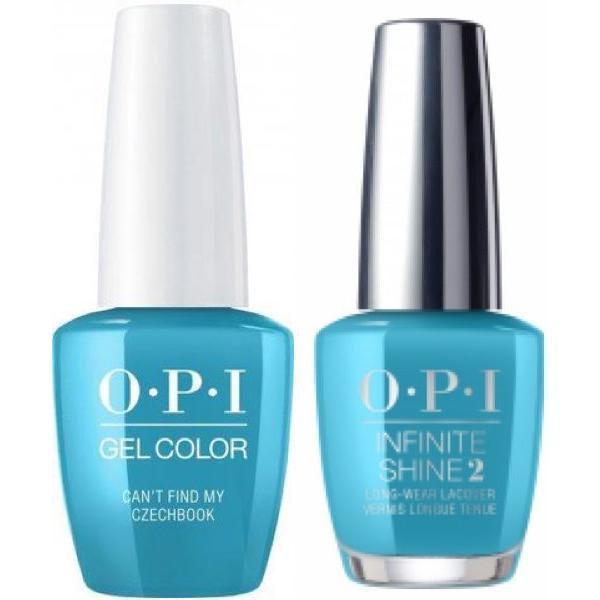 OPI GelColor Can't Find My Czechbook #E75 + Infinite Shine #E75 - Universal Nail Supplies