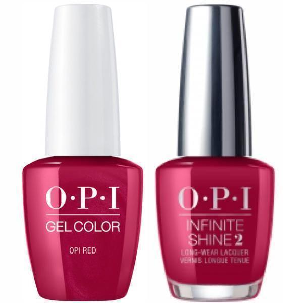 OPI GelColor OPI Red #L72 + Infinite Shine #L72 - Universal Nail Supplies
