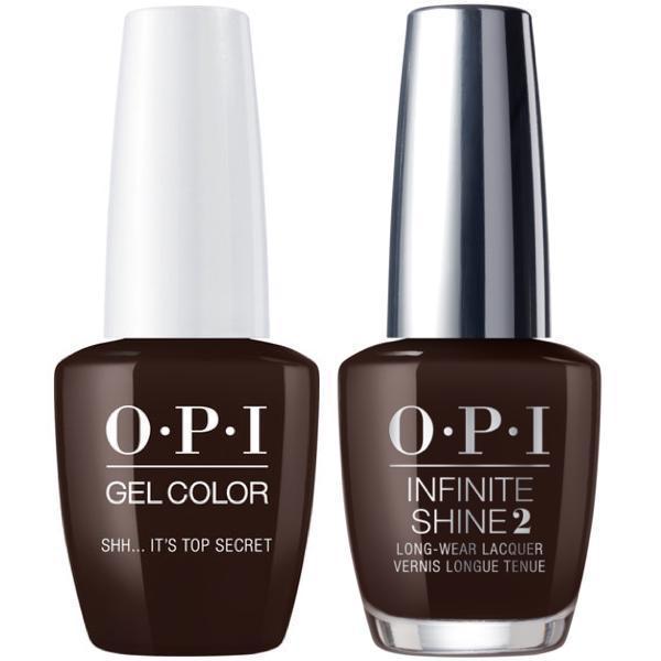 OPI GelColor Shh... It's Top Secret! #W61 + Infinite Shine #W61 - Universal Nail Supplies
