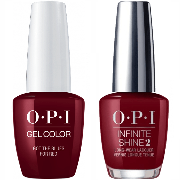 OPI GelColor Got the Blues for Red #W52 + Infinite Shine #W52 - Universal Nail Supplies