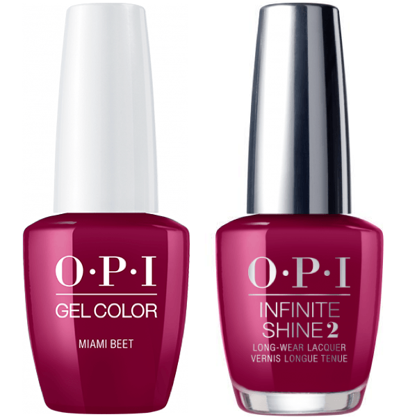 OPI GelColor Miami Beet #B78 + Infinite Shine #B78 - Universal Nail Supplies