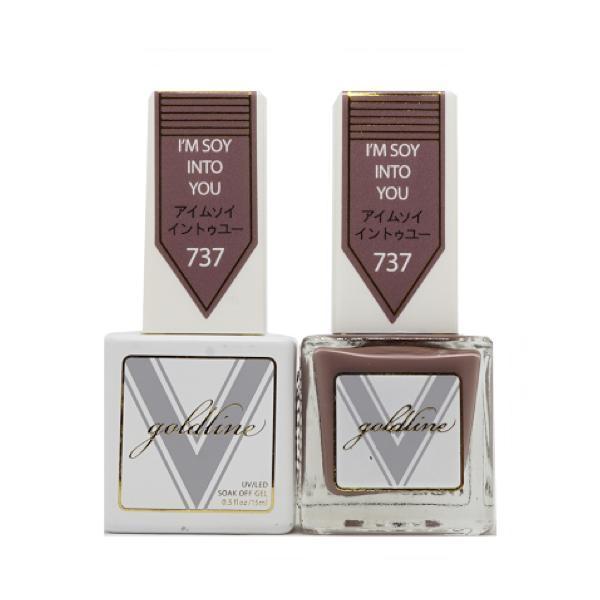 Vetro Goldline Gel + Matching Lacquer - Im Soy Into You #737 - Universal Nail Supplies