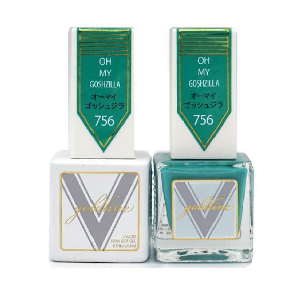 Vetro Goldline Gel + Matching Lacquer - Oh My Goshzilla #756 - Universal Nail Supplies