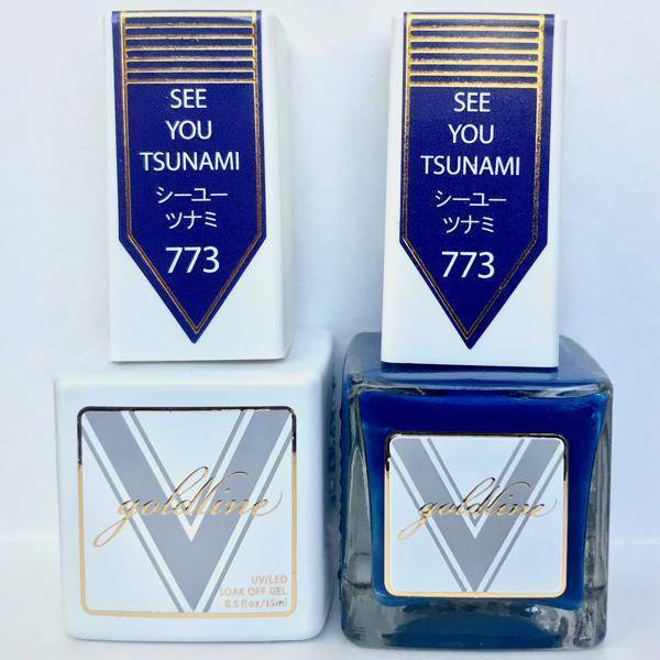 Vetro Goldline Gel + Matching Lacquer - See You Tsunami #773 - Universal Nail Supplies