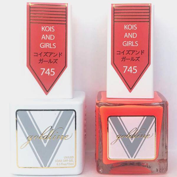 Vetro Goldline Gel + Matching Lacquer - Kois And Girls  #745 - Universal Nail Supplies
