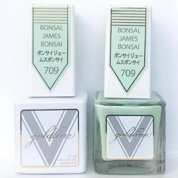 Vetro Goldline Gel + Matching Lacquer - Bonsai James Bonsai #709 - Universal Nail Supplies