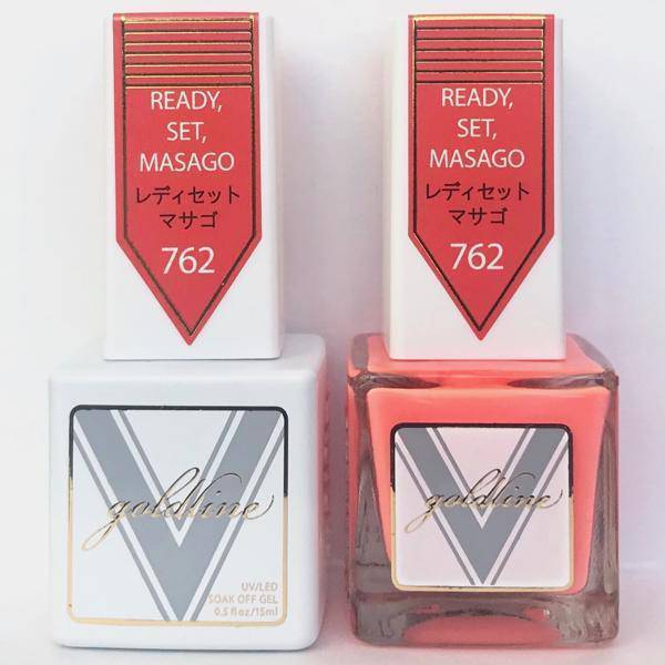 Vetro Goldline Gel + Matching Lacquer - Ready, Set, Masago #762 - Universal Nail Supplies